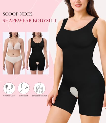 Gotoly Shapewear for women Scoop Neck Tank Tops Bodysuits Jumpsuits Waist Trainer Full body Shaper3