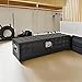 FGJQEFG 39 Inch Aluminum Heavy Duty Truck Bed Tool Box Truck Car Outdoor Trailer Pickup Toolbox, RV Storage Organizer Trailer Storage Tool Box w/Lock & Keys, 5 Bar Tread, Black (39
