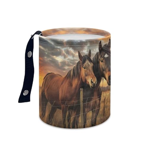 Image of Horse Car Garbage Can Mini Car Trash Bin Car Organizer Car Storage Bag Waterproof Portable Men Accessories Car Decor
