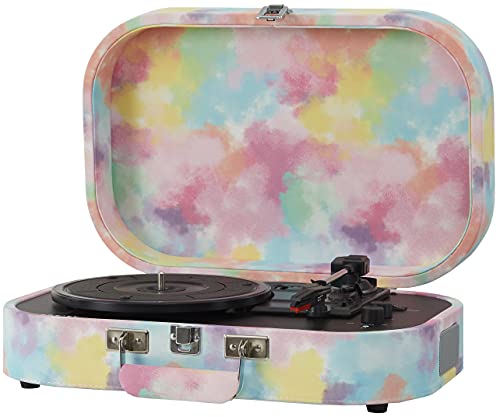 Crosley CR8009B-TD Discovery Vintage Valise Tourne-Disque Bluetooth entrée/Sortie 3 Vitesses Tie-Dye - Les Beatles, Paul McCartney, John Lennon, RIngo Starr, George Harrison Crosley CR8009B-TD Discovery Vintage Valise Tourne-Disque Bluetooth entrée/Sortie 3 Vitesses Tie-Dye – Image 8