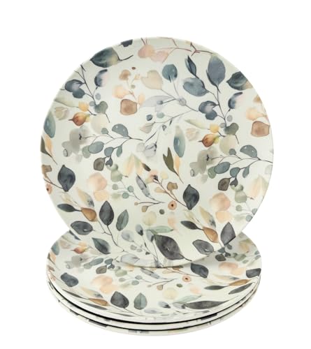 Bamboo Fiber Plates, Reusable 4 Pack Dinner Plates, Eco-Friendly, Sustainable,