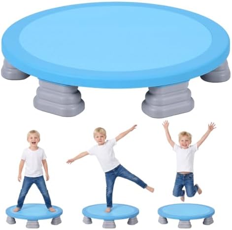 Mini Trampoline for Kids Ages 6 and Up, 25 Inch Indoor Round Bounce Board