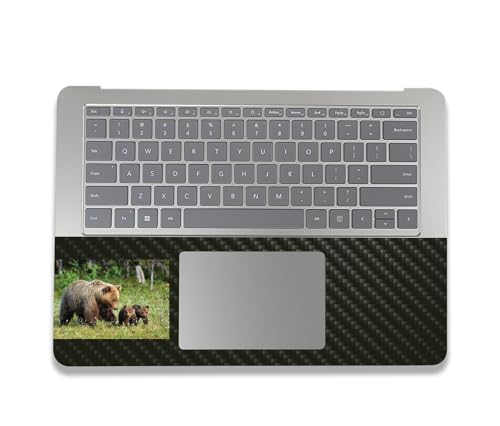 Image of MightySkins Carbon Fiber Skin Compatible with Microsoft Surface Laptop Studio 2 (2023) Full Wrap Kit - Grizzly | Protective, Durable Textured Carbon Fiber Finish | Easy to Apply | Made in The USA
