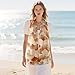 E-Clover Fall Ginkgo Leaf Scarf for Women Lightweight Floral Print Scarves Fashion Shawl Wraps Brown Travel Scarf