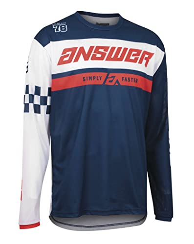 Answer Racing 446873 Men's A22 Arkon Octane Jersey, Navy/White, S