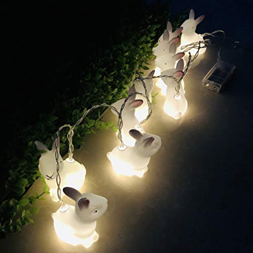 Cordão de Luzes de Coelho de Páscoa PretyzOOM Luzes LED Coelhinho de Fada Luzes Noturnas Decorativas