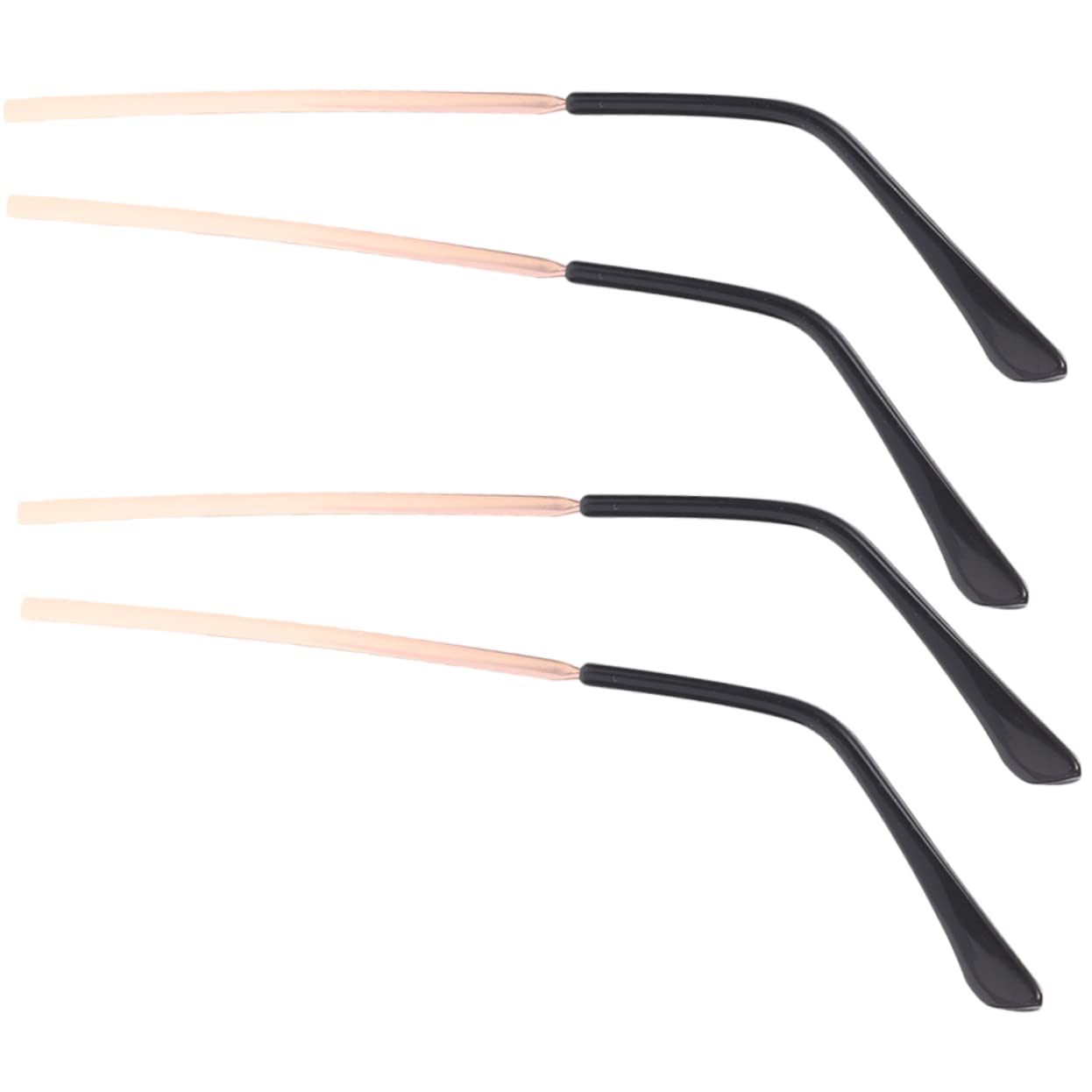 DOITOOL 8paires Branches De Lunettes Universelles Métal Accessoires Élégants Pour Remplacement De Bras De Lunettes Confortables Et Antidérapantes Idéales Doré
