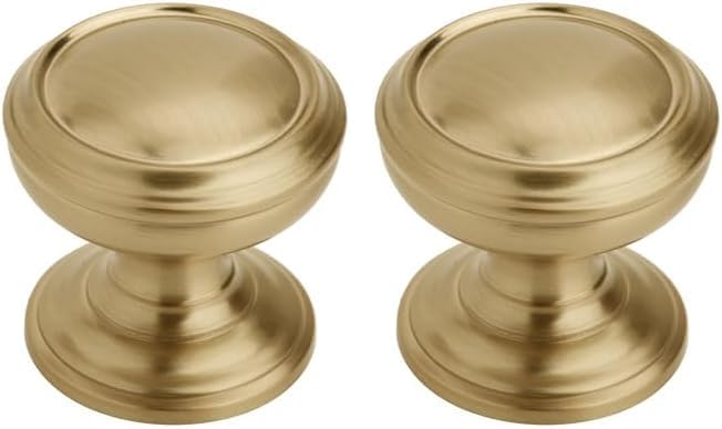 Amerock  Pomo de gabinete  Bronce champán  Diámetro de 1-14 pulgadas (1.260 in)  Revitalize  Paquete de 2  Perilla de cajón  Herrajes para gabinete