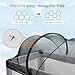 BEBONO Mosquito Net Cover for Pack N Play, Netting Cover with 2-Way Zipper, Keep Cats Out, for Baby Playpen, Portable Playard, Black