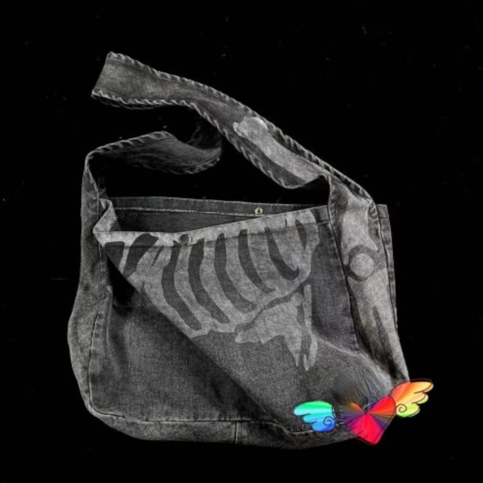 Goth Purse Aesthetic Messenger Bag, Grunge Style