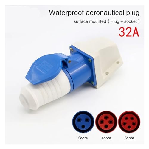 Conector de aviación industrial impermeable 4 núcleos rojo miniatura 3