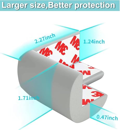 Image of Pack of 12 Baby Proofing Corner Guards | Extra Soft and Cushioned Corner Protector for Sharp Edges | Child Safety Edge Protector for Kids | Furniture Table Baby Safety Product