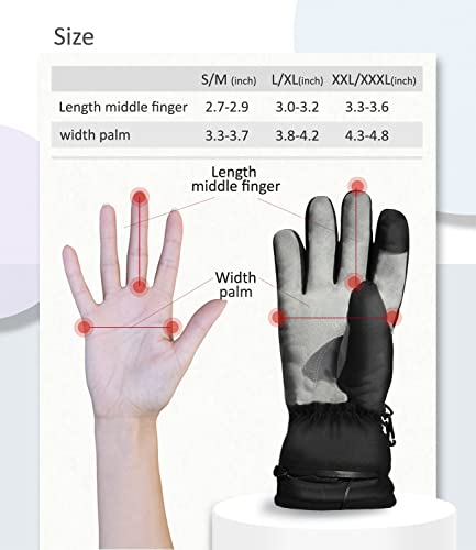 Aroma Season Battery Heated Gloves Rechargeable for Women Raynauds Disease, Skiing Gloves Three Heat Levels - Image 7