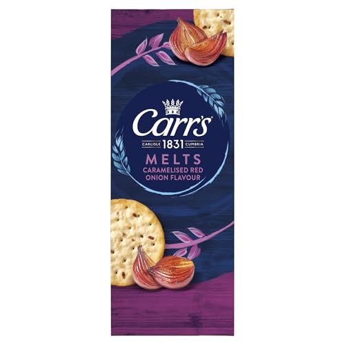 Carr's Melts Caramelised Red Onion Flavour Crackers, 150 g (Pack of 1)