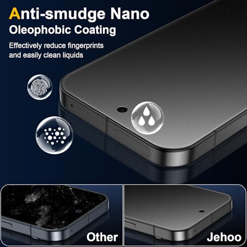 Image of [2+2 Pack for Google Pixel 10 Pro Matte Screen Protector + Camera Lens Protector, Anti-Glare, 9H Tempered Glass, Fingerprint Unlocking, Bubble Free