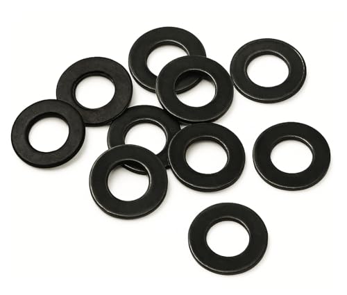 Rondelles plates M4 noires en acier inoxydable 304 par lot de 500 pièces