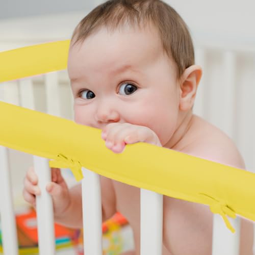 Protector de cama infantil y funda para riel de cuna de bebé lavable a máquina 6
