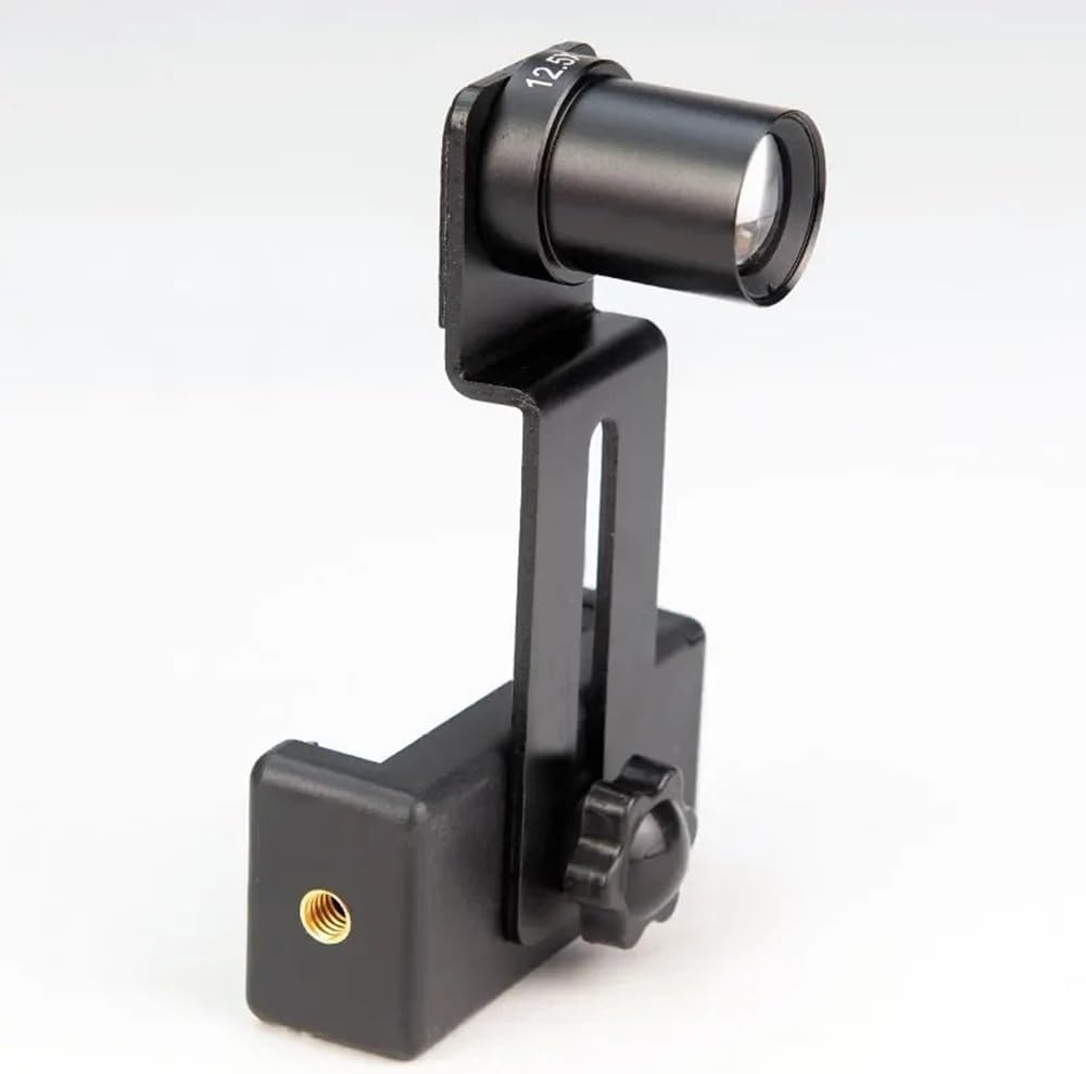 Microscope Kit Universal Microscope Phone Clip 12.5X /16X Eyepiece Lens Cell Phone Mount AdapterMounting Size 23.2mm 30mm 30.5mm Microscope Lens Adapters(16X-Mount 30mm-S)