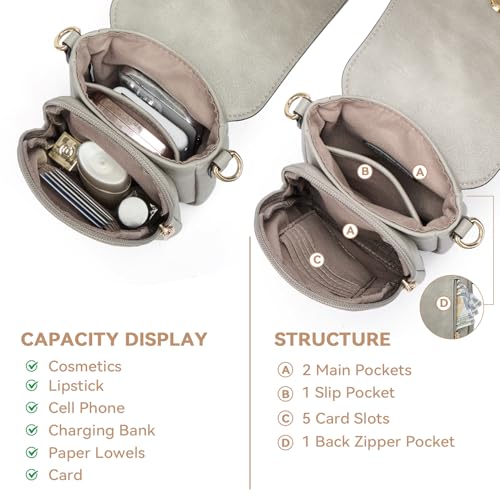 Image of BOSTANTEN Crossbody Bags for Women Cell Phone Purse Leather Wallet Handbags with Card Slots