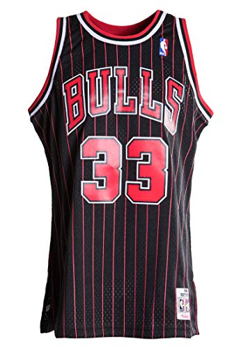 Mitchell & Ness Maillot NBA Swingman Scottie Pippen Chicago Bulls 1995-96 Hardwood Classics Noir rayé