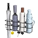 Instrip Wall Mount Umbrella Holder - Space Saving Umbrella Bucket No Punching, Durable Height Adjusting Umbrella Hang Rack for Hotel Hallway Home Office