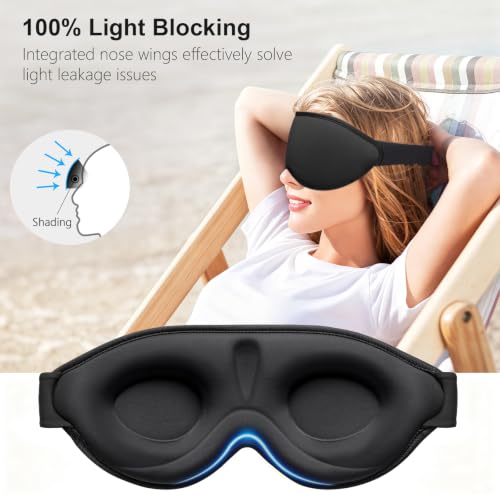 Gritin Schlafmaske für Seitenschläfer 3D Schlafbrille Bequem – Ansicht 2