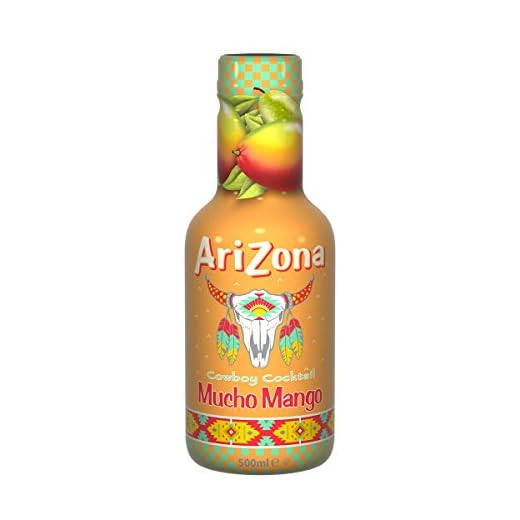 AriZona Cowboy Cocktail Mucho Mango 500ml (Flasche) - Erfrischungsgetränk mit 5,5% Fruchtgehalt