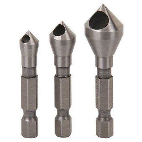 for 3 Piece Countersink Deburing Tool Drill Bit Set