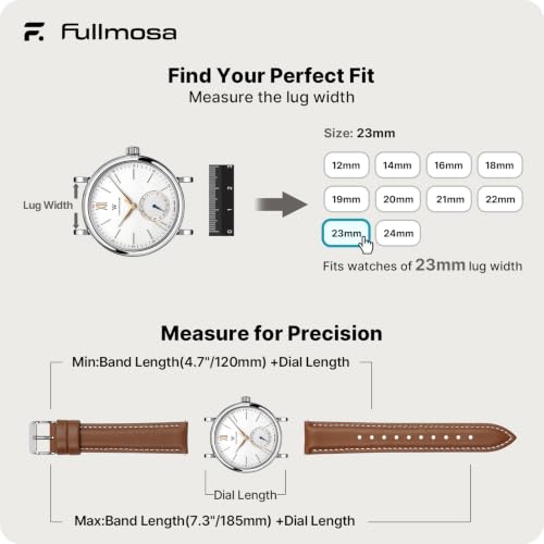 Image of Fullmosa 23mm Quick Release Leather Watch Band