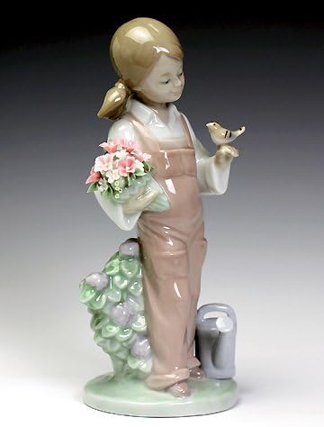 リヤドロ Lladro 花と少女 小鳥と話す少女 5217 ホーム キッチン オンライン通販