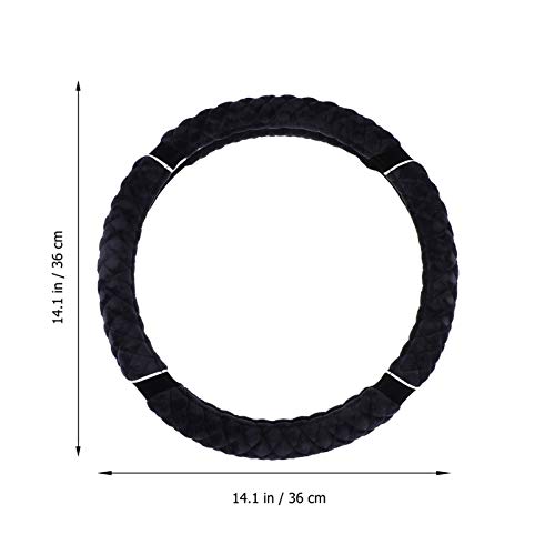 FAVOMOTO Tampa Do Volante Carro de Pelúcia Quente Tampa Do Volante Acessórios Antiderrapantes Do Car