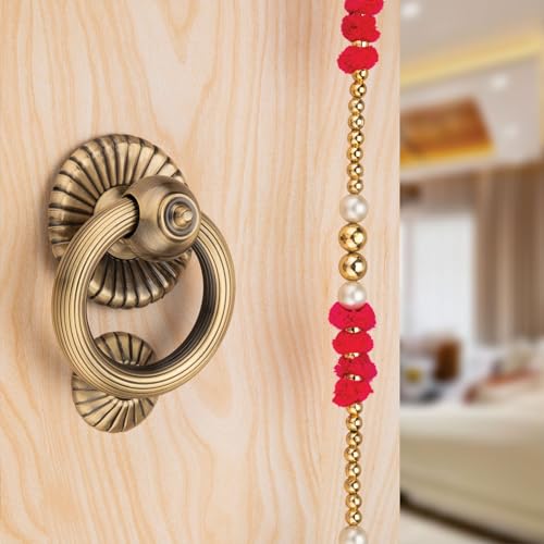 Image of COMPASS Gulf Flower Door Knocker | Gulf Flower Shape Door Knocker | Handmade Door Knocker for Front Door Brass | 6 inch | Pack of 1