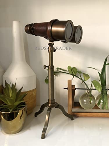 Binoculares Náuticos Antiguos de Latón con Soporte Decorativo miniatura 4