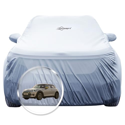 Image of NEODRIFT 'SilverTech' Car Cover for BMW Mini Cooper 3D Conv. Front Ant (100% Water-Resistant, All Weather Protection, Tailored Fit, Precision-Fit & Breathable Fabric) (Colour: Silver)
