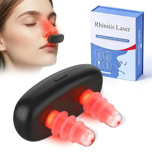 Qubrzo Red Light Nose Care Device LED Nose Wellness Tool for Daily Nasal Comfort USB Rechargeable Portable Design with 3 Light Modes & Auto Shut-Off Lightweight Black 1PC