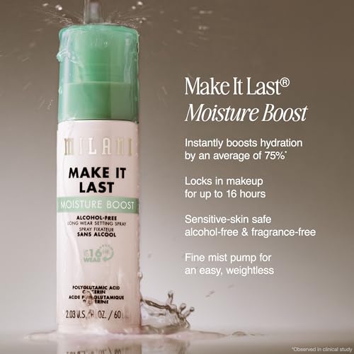 Image of Milani Make It Last Moisture Boost Setting Spray - Alcohol Free Waterproof Makeup Finishing Mist - Hydrating & Soothing Formula for Sensitive Skin - 1 Count