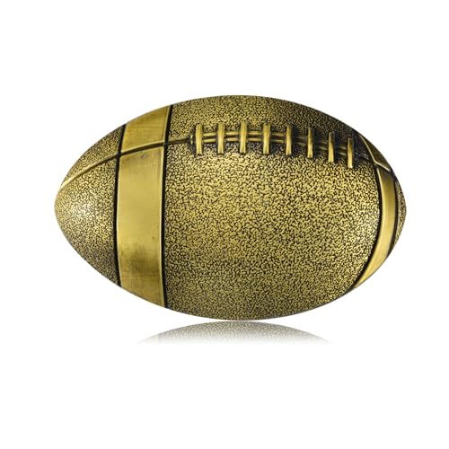 BBOTEN Football Belt Buckle for Men Women Native American Western Belt Buckle Unique Cowboy Rodeo Belt Buckle Mens (Gold)