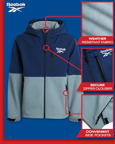 Reebok Boys' Jacket - Lightweight Polar Fleece Lined Softshell Jacket With Hood thumb #1