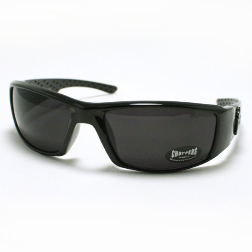 Mens Choppers Sunglasses Biker Motorcycle Logos Flame All Black3