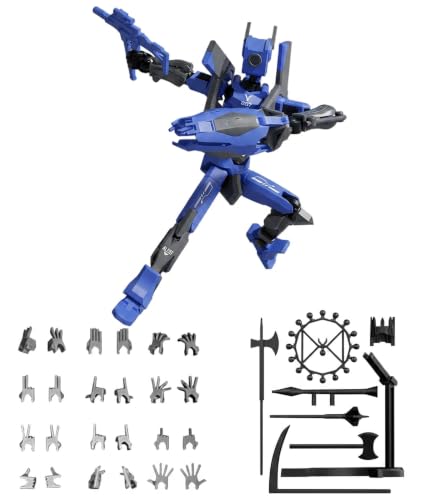 Image of Action Figure Toys, Dummy 13 Action Figure with Articulated Joints, DIY Assembly Robot for Desktop Decoration and Creative Display, Blue Collectible Figure for Office and Home