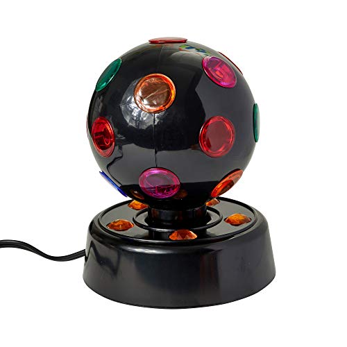 kicko 7 inch disco light - led multi-colored revolving lighting ball - perfect for home and party decorations, stage lights, rave, school festivals, stress reliever