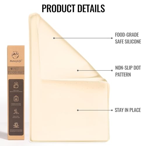Fini l'eau sur le sol : tapis d'alimentation imperméable pour chien MateeyLife - 3