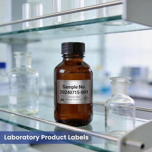 Image of Clabel Thermal Transfer Silver PET Labels 2.36 x 1.57 in (60 x 40 mm) for Barcode and Asset Identification, 750 Labels per Roll, Inventory & Equipment Labels, Compatible with Thermal Transfer Printers
