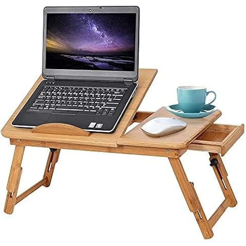 Ejoyous Bamboo Laptop Desk with Adjustable Features Cover