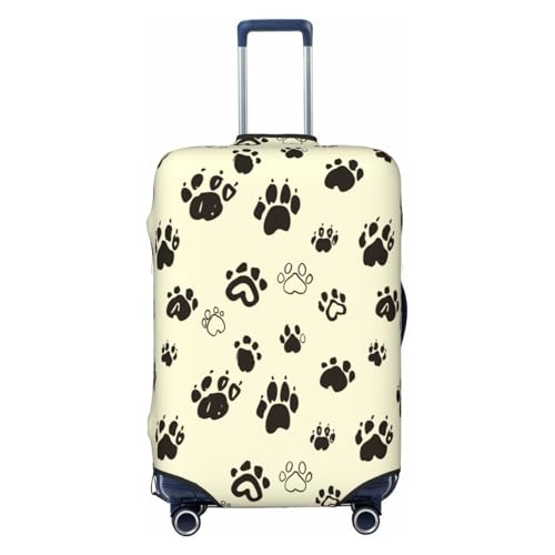 Dog Paws Luggage Cover Anti Scratch Dirt Waterproof Elastic Travel Luggage Cover Protector Suitcase Cover for Suitcase Tsa Approved Fit 18-32 Inch Luggage