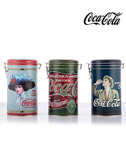 Coca-cola - Barattolo vintage metallico , Modelli assortiti , 1 pezzo