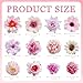 Artificial Pink Flowers Bulk Silk Roses Fake Flowers Heads for Crafts - DIY Home Spring Garden Floral Party Wildflower Garland Hanging Decoration Mini Small Rose Faux Fabric Flowers Heads 3-6cm (Pink)