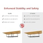 The Atlas Pro 4 x 8 ft Overhead Garage Storage Rack, Ultra Duty 1250lbs Weight Capacity, Adjustable Height 26"-48", Hammertone - Image 5