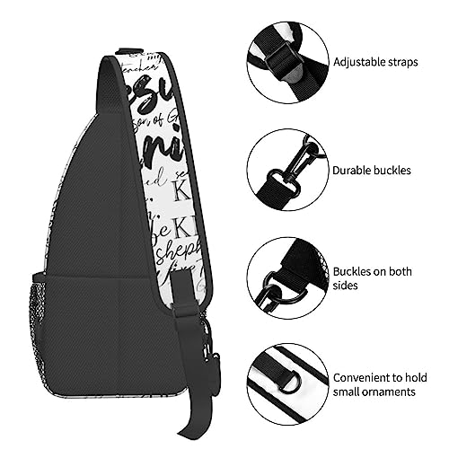 Jesus Sling Bag, Fashion Crossbody Backpack Shoulder Bag Chest Bag for Men Women Hiking Travel 5