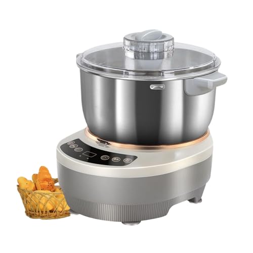5L/7L Electric Dough Maker, Dough Maker Machine with Ferment Function, 200W/250W Microcomputer Timer, Fully Automatic Dough Kneading Machine Perfect for Pizza Dough, Bread Dough and More,7L